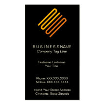 Elegante orange und weiße Monogramm-Visitenkarten