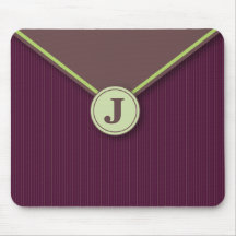 Elegante Pflaume personalisiertes mit Monogramm Mo