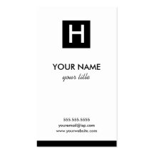 Elegante quadratische Monogramm-Visitenkarten