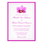 Elegante rosa Orchideen-Hochzeit Personalisierte Einladungskarten
