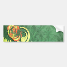 elegante Rosen auf grünem Damastentwurf Autosticker