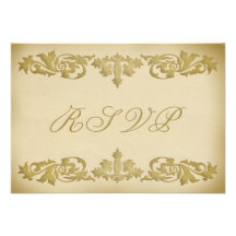 Elegante UAWG Antwort kardiert Vintage Blatt-Rolle Personalisierte Ankündigungskarten