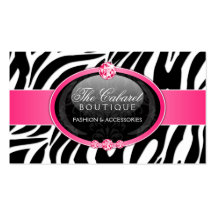 Elegante Zebra-Mode-Schmuck-Visitenkarten