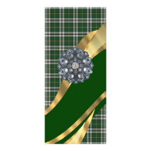 Eleganter grüner Tartan Individuelle Werbe Karte