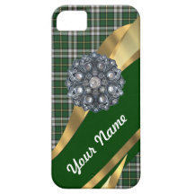Eleganter grüner Tartan iPhone 5 Hüllen