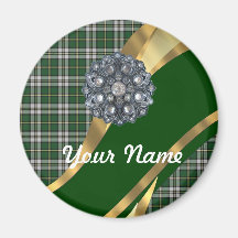 Eleganter grüner Tartan Magnete