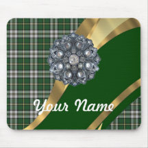 Eleganter grüner Tartan Mousepad