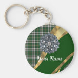 Eleganter grüner Tartan Schlüsselbänder