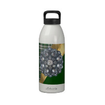 Eleganter grüner Tartan Wasserflaschen