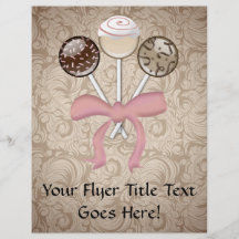 Eleganter Kakao-Damast-Kuchen-Pop Bedruckte Flyer