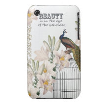 Eleganter Lilien-Pfau Case-Mate iPhone 3 Hüllen