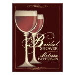 Eleganter Wein-Themed Brautparty-Einladung
