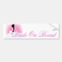 Elegantes Braut-Silhouette Brautparty Autosticker