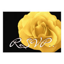 Elegantes gelbes Rose UAWG, welches die Antwort kl Individuelle Einladungskarte