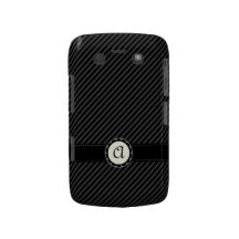 Elegantes Grau stripes mutigen Kasten Monogramm Bl Blackberry Bold Hüllen
