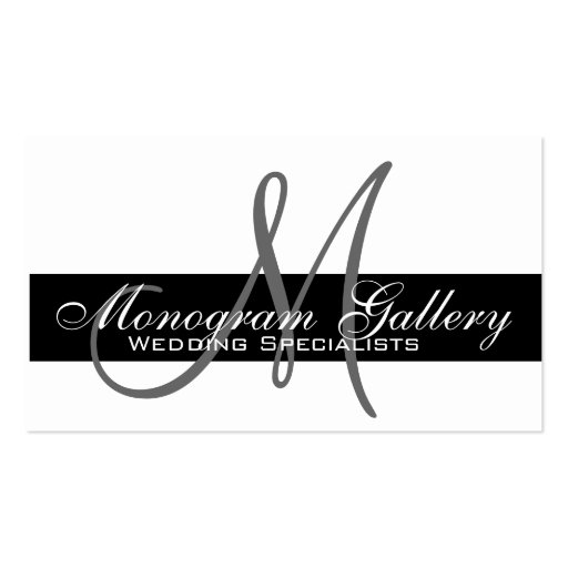 Elegantes Monogramm-kundengerechte Visitenkarte