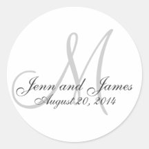Elegantes Monogramm nennt Datums-Hochzeits-Bevorzu