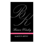 Elegantes Monogramm-Visitenkarte-Make-up Artitst
