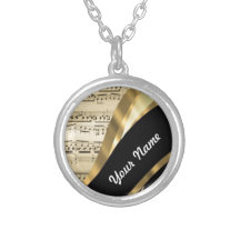 Elegantes Musikblatt Amulett