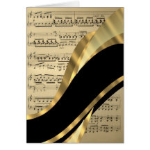 Elegantes Musikblatt Grußkarten