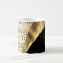 Elegantes Musikblatt Kaffeetassen