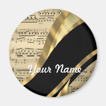 Elegantes Musikblatt Magnets