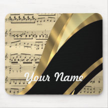 Elegantes Musikblatt Mauspads