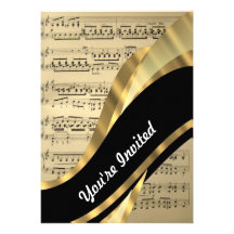 Elegantes Musikblatt Personalisierte Ankündigungen