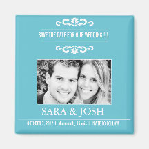 Elegantes Romance - Magnet des Fotos Save the Date Kühlschrankmagnet