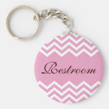 Elegantes rosa Restroom keychain mit Zickzackmuste Schlüsselband