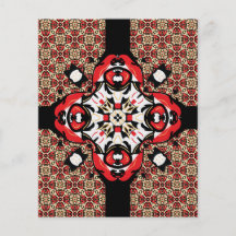 Elegantes Rot, Gold und schwarzer orientalischer D Flyer