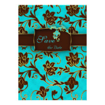 Elegantes Save the Date Karten-Goldblumen-BB Individuelle Ankündigung