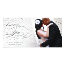 ELEGANTES SKRIPT WEDDING %PIPE% DANKEN IHNEN FOTO- PHOTOKARTENVORLAGE