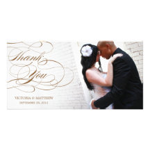 ELEGANTES SKRIPT WEDDING %PIPE% DANKEN IHNEN FOTO- PHOTO KARTE