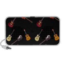 Elektrische u. Akustikgitarre-Collage Mp3 Lautsprecher