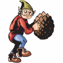 Elf-und Kiefern-Kegel Photofiguren