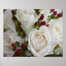 Elfenbein-Rosen auf Leinwand Posterdrucke