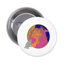 Elfenkönig Oberon elf king Buttons