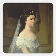 Elizabeth von Bayern, Kaiserin von Österreich Quadrataufkleber