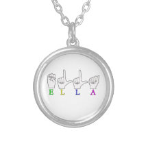ELLA FINGERSPELLED NAMENSASL SCHMUCK