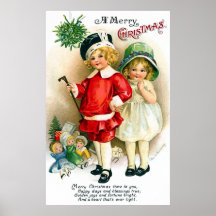 Ellen H. Clapsaddle: Junge und Mädchen mit Spielwa Plakate