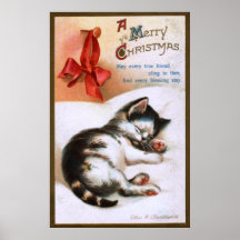 Ellen H. Clapsaddle: Weihnachtskätzchen Plakat