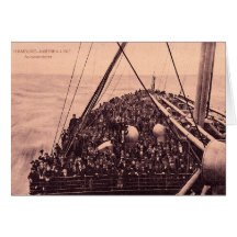 Emigranten 1910 Hamburgs Amerika Linie Auswanderer Grußkarte