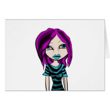 emo Mädchen Grußkarte