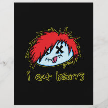 Emo Zombie (auf dunklem backround) Bedruckte Flyer