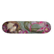 Empfindliche Orchideen-Meerjungfrau SKATEBOARD-Fan Skateboard Brett