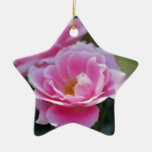 Empfindliche rosa Rosenblumenblätter Weihnachtsbaum Ornament