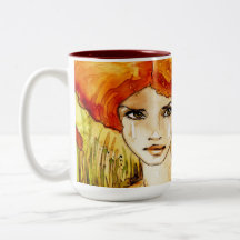 empfindliches Mädchen Kaffeehaferl