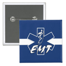EMT aktiver Dienst Anstecknadelbuttons