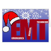 EMT SANKT - WEIHNACHTSnotmedizinischer TECHNIKER Grußkarte